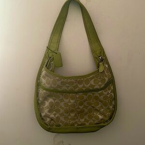 Lime green COACH handbag